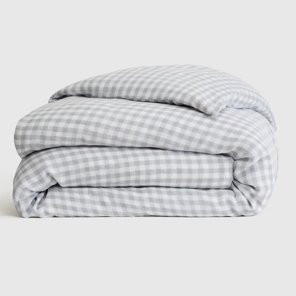 Quince Gingham Linen Duvet